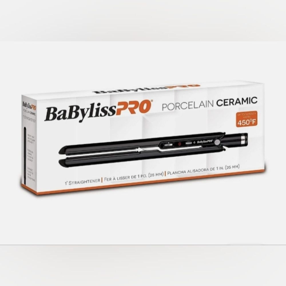 New BaBylissPRO Porcelain Ceramic Flat Iron 1"